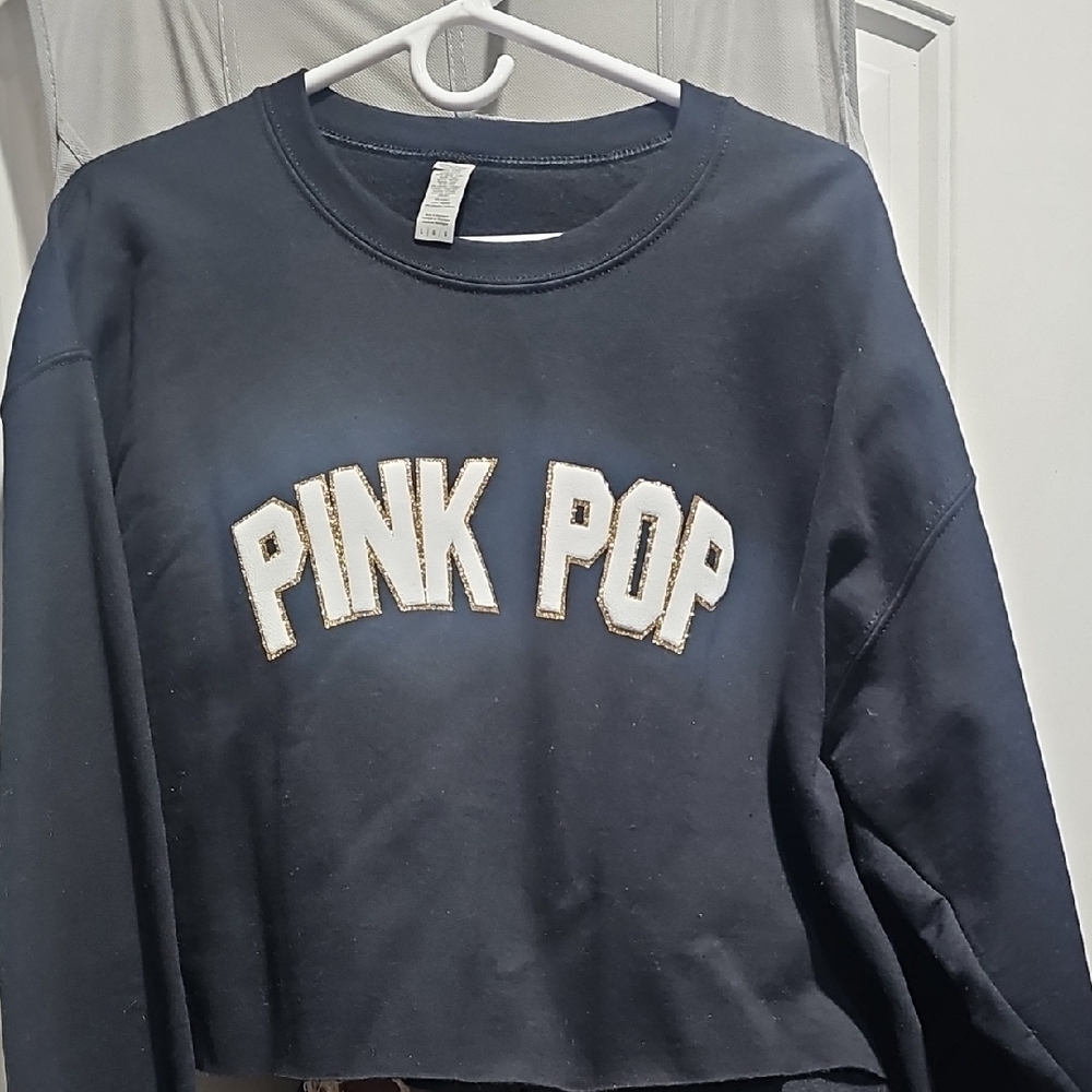 Gildan Black Pink Pop‎ Sweatshirt